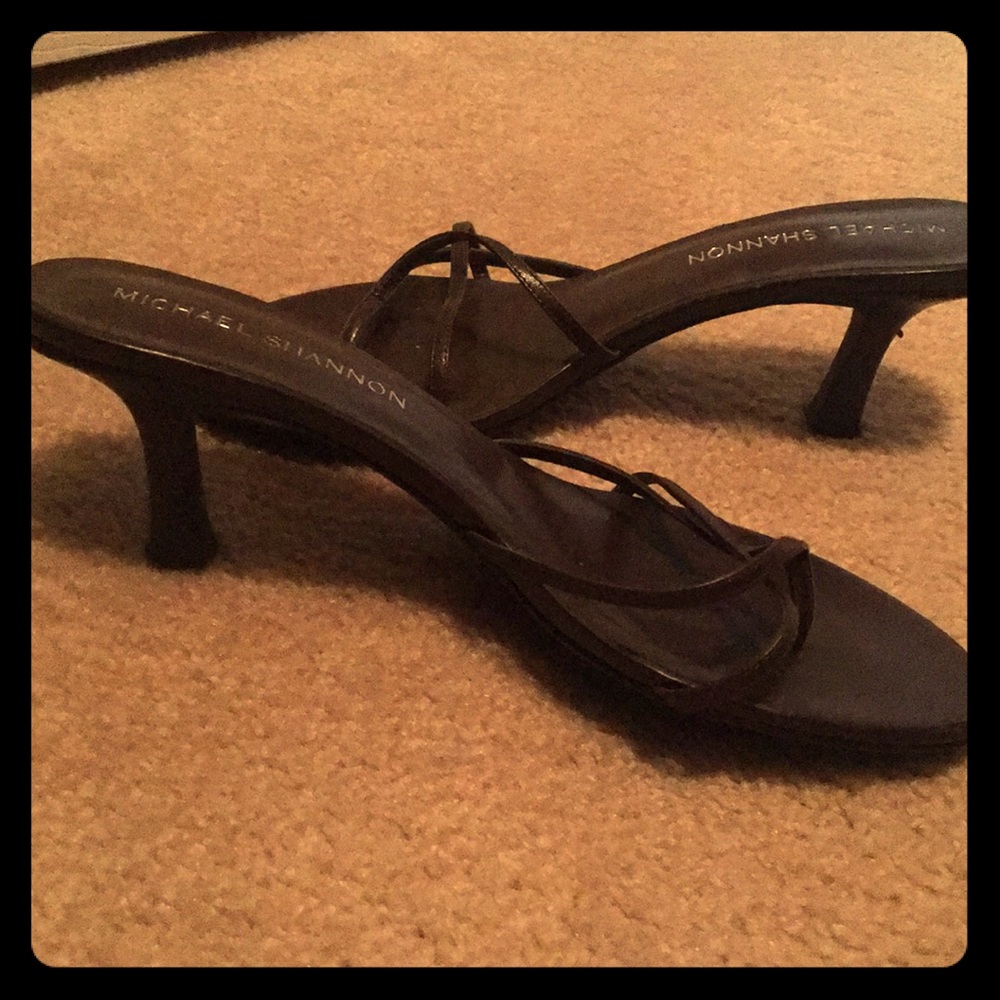 Low heels with straps.